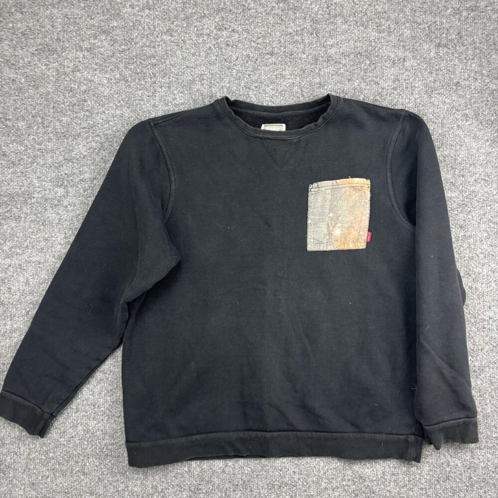 Altamont Sweatshirt Mens XL Black Nebula All Over Crew Fleece Pullover‎ Pocket